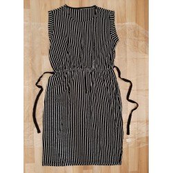 Ladies dress black / white striped