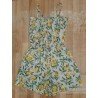 Damesromper/ Jumpsuit met groene bladeren en citroenen