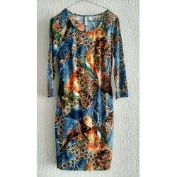 Damesjurk gekleurd/tijgerprint