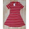 Ladies dress red / white striped