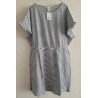 Damesjurk donkerblauw/wit gestreept