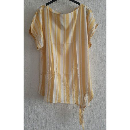 Blouse geel/wit gestreept