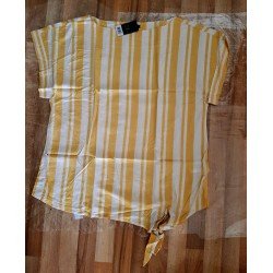 Blouse geel/wit gestreept