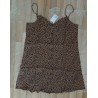 Damesjurk donkerbruin met luipaard print