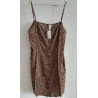 Damesjurk donkerbruin met luipaard print