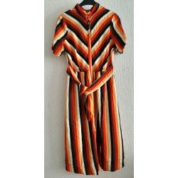 Ladies dress colored striped