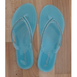 Ladies slipper blue with...