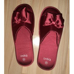 Ladies slippers shiny dark...