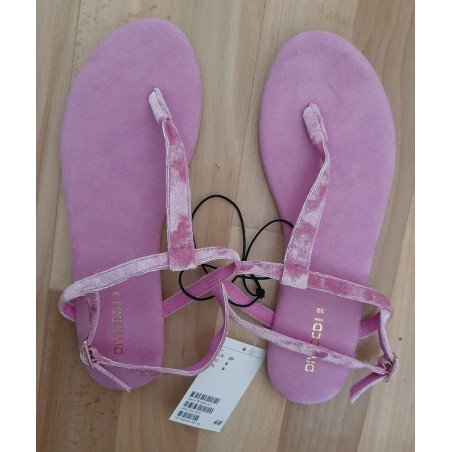 Ladies shoe - Sandal pink with an ankle strap