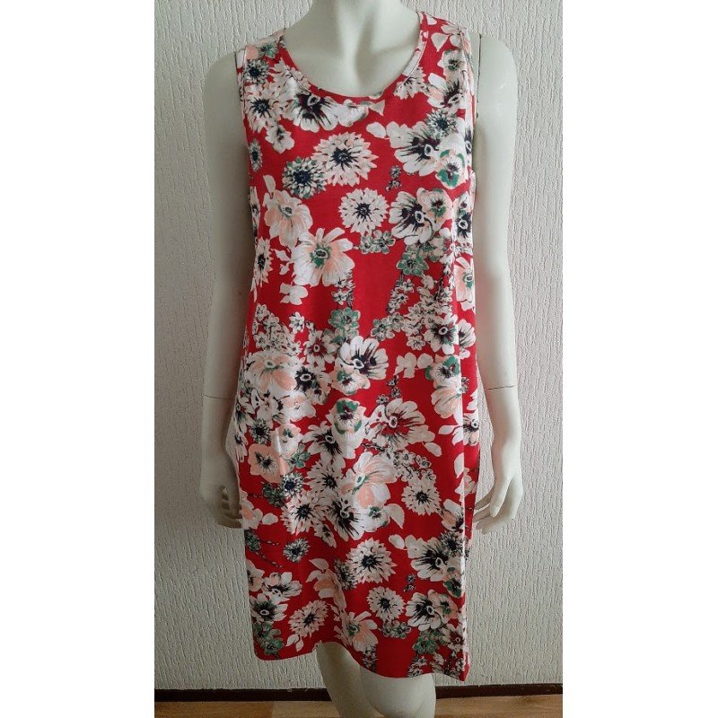 Ladies dress red / white floral